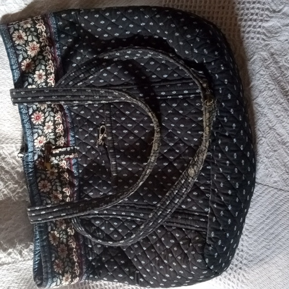 Vera Bradley Navy Daisy Tote